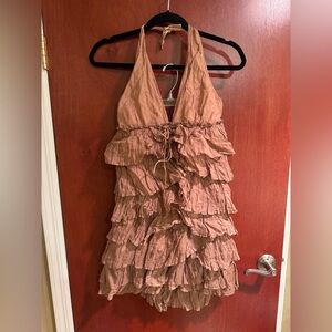 Elizabeth & James Tiered Halter Dress Sz XS NWT